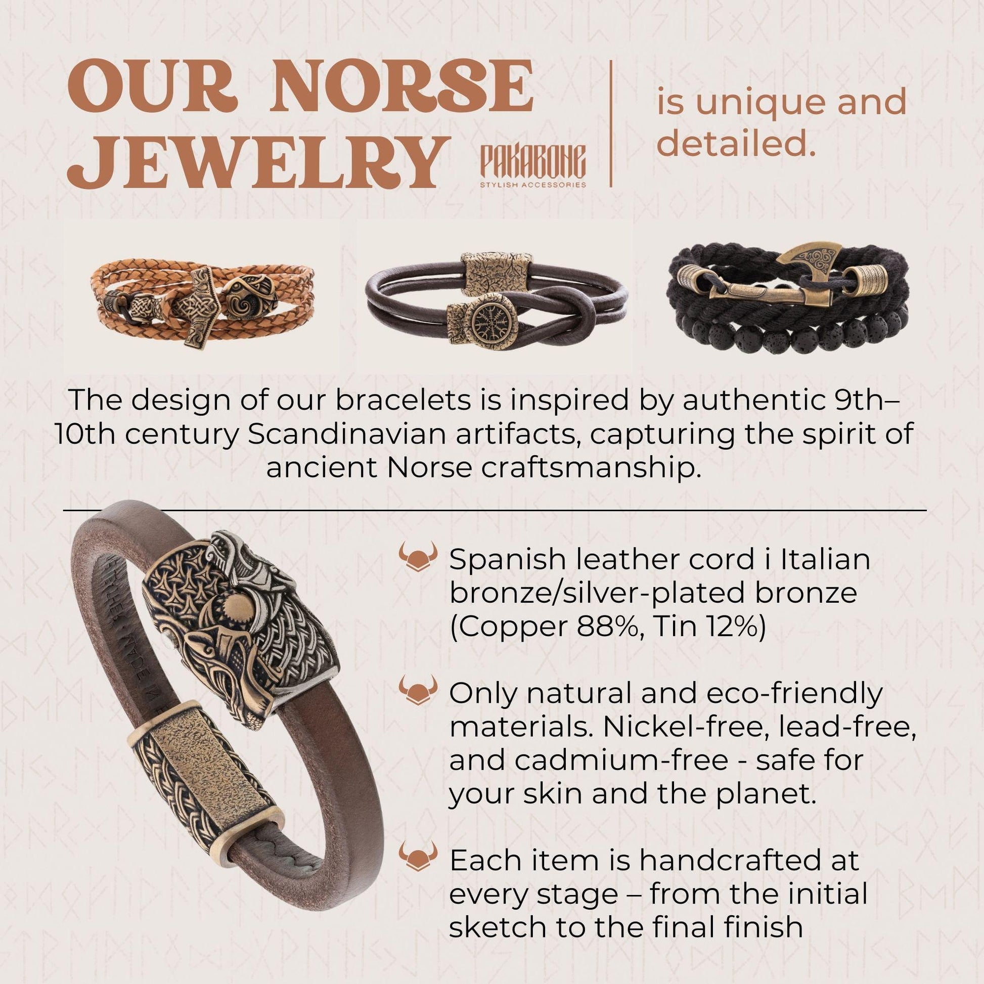 Viking Thor's Hammer Bracelet - Matching Viking Bracelet Set, Mjolnir Norse Couple Bracelets, His
