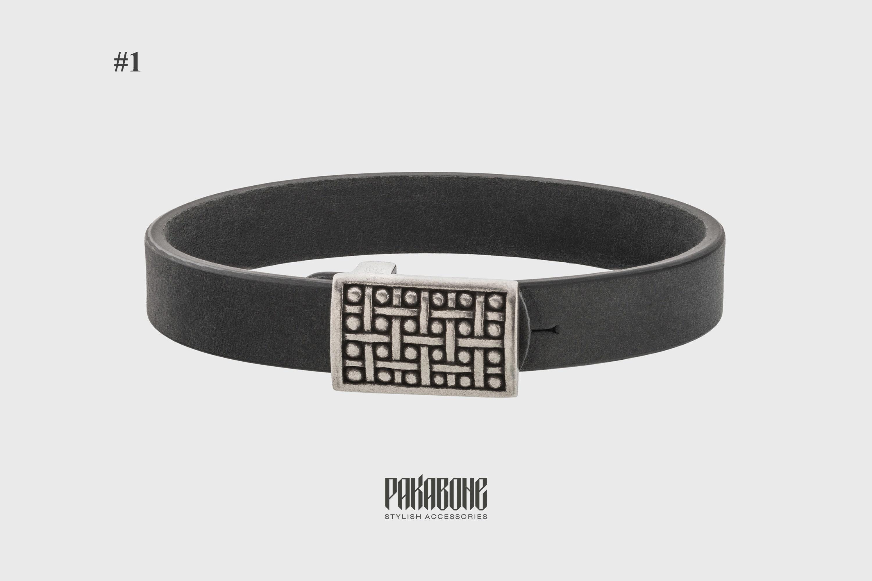 Viking Rune Necklace - Viking Rune Bracelet for Men, Norse Protection Leather Bracelet, Talisman