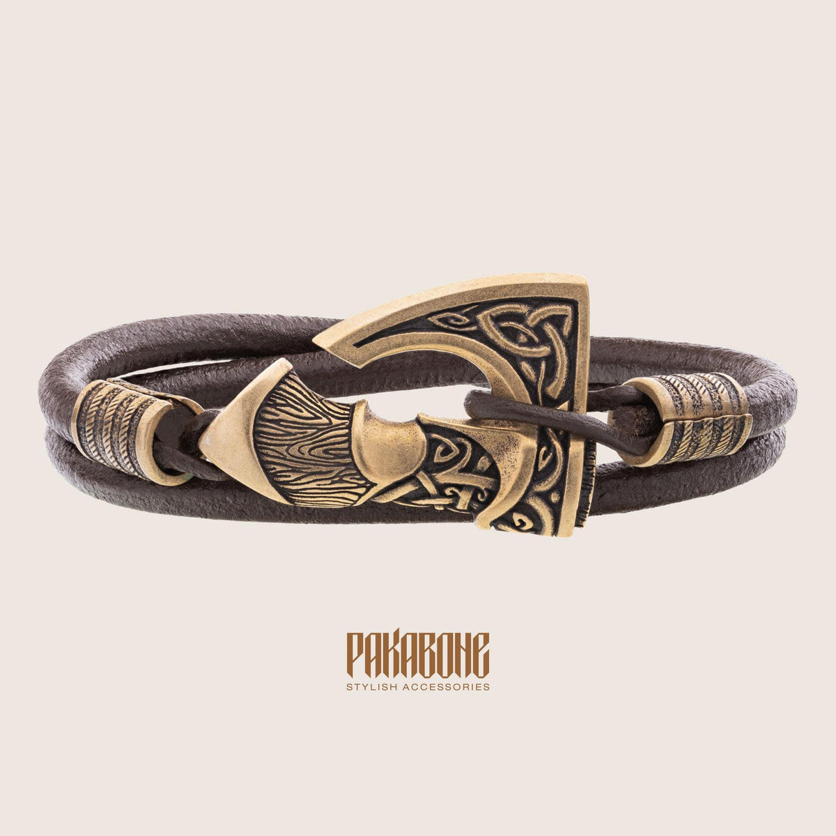 Viking Rune Necklace - Viking Rune Bracelet for Men, Norse Protection Leather Bracelet, Talisman