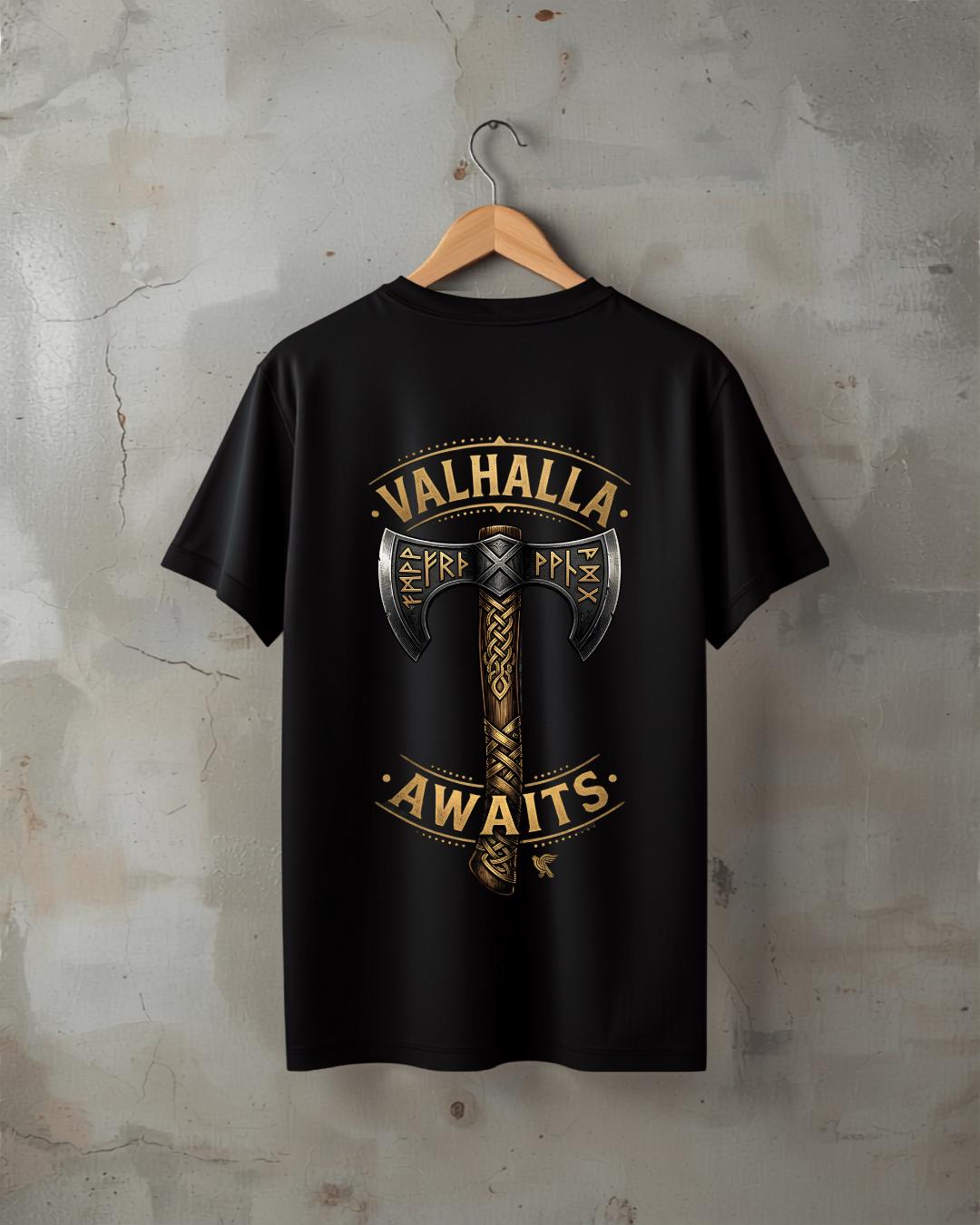 Viking T-Shirt - Berserker Skull Viking Helmet No Mercy T-shirt, Norse Warrior Design
