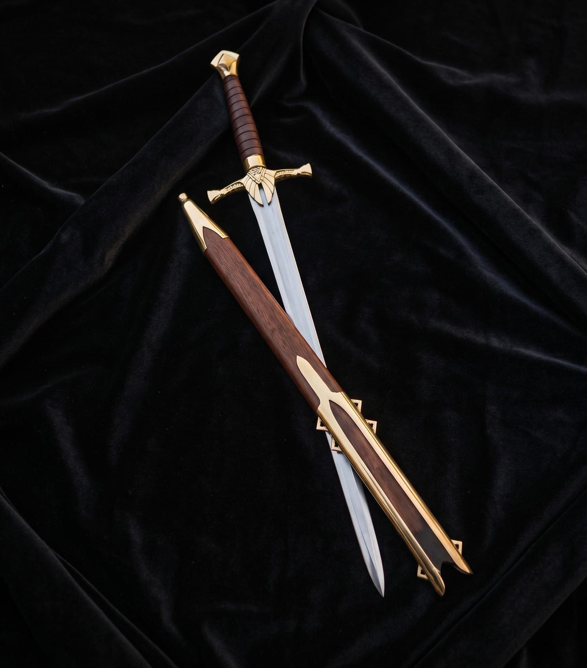 Viking Weapon Replica - Northmen Sword Hand Forged Damascus Steel, Medieval Viking Long Sword, Wall