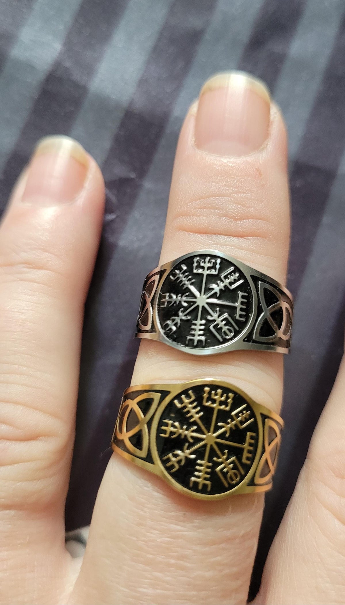 Viking Ring - Norse Viking stainless steel spinner rings /wedding /anniversary
