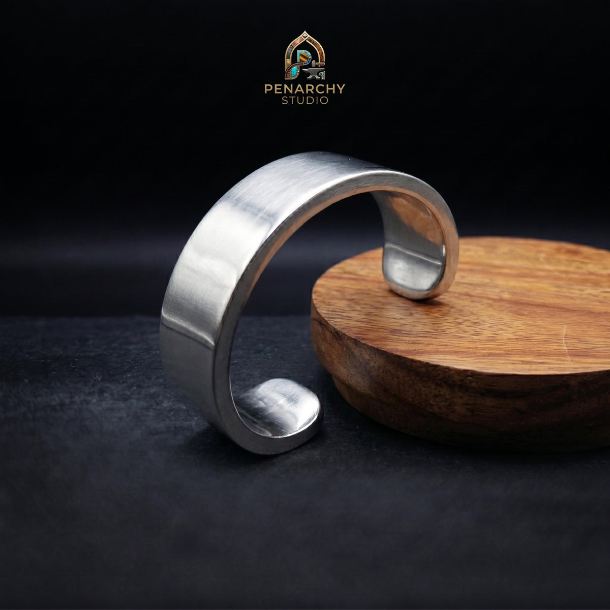 Viking Bracelet - Hand Forged Damascus Steel Cuff Bracelet with Copper Inlay Viking Bangle, Modern
