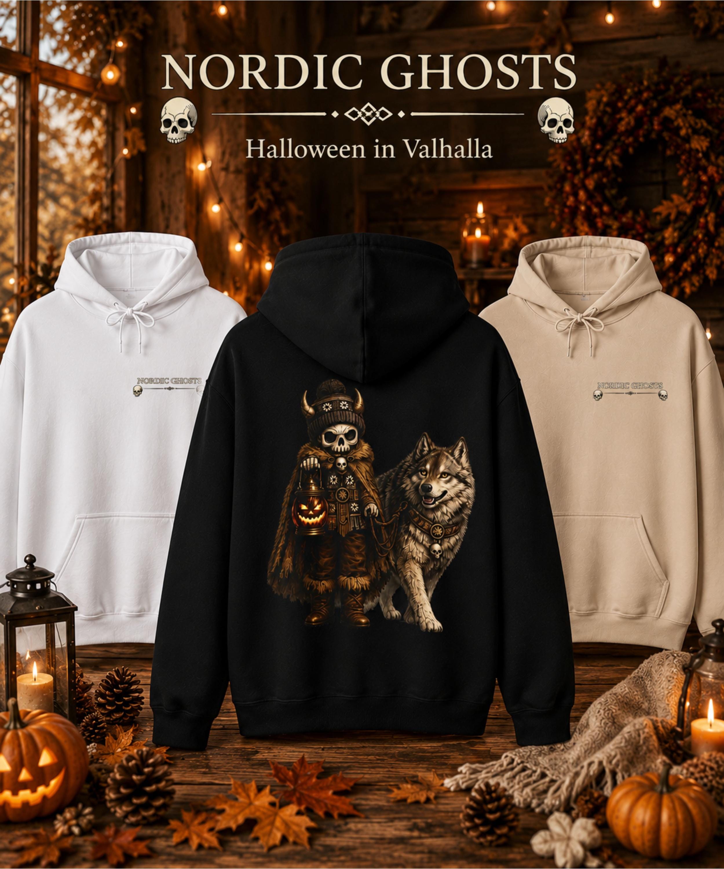Viking Raven Hoodie - Gothic Raven Hoodie, Raven Skeleton Hoodie, Viking Raven Hoodie, Norse Raven