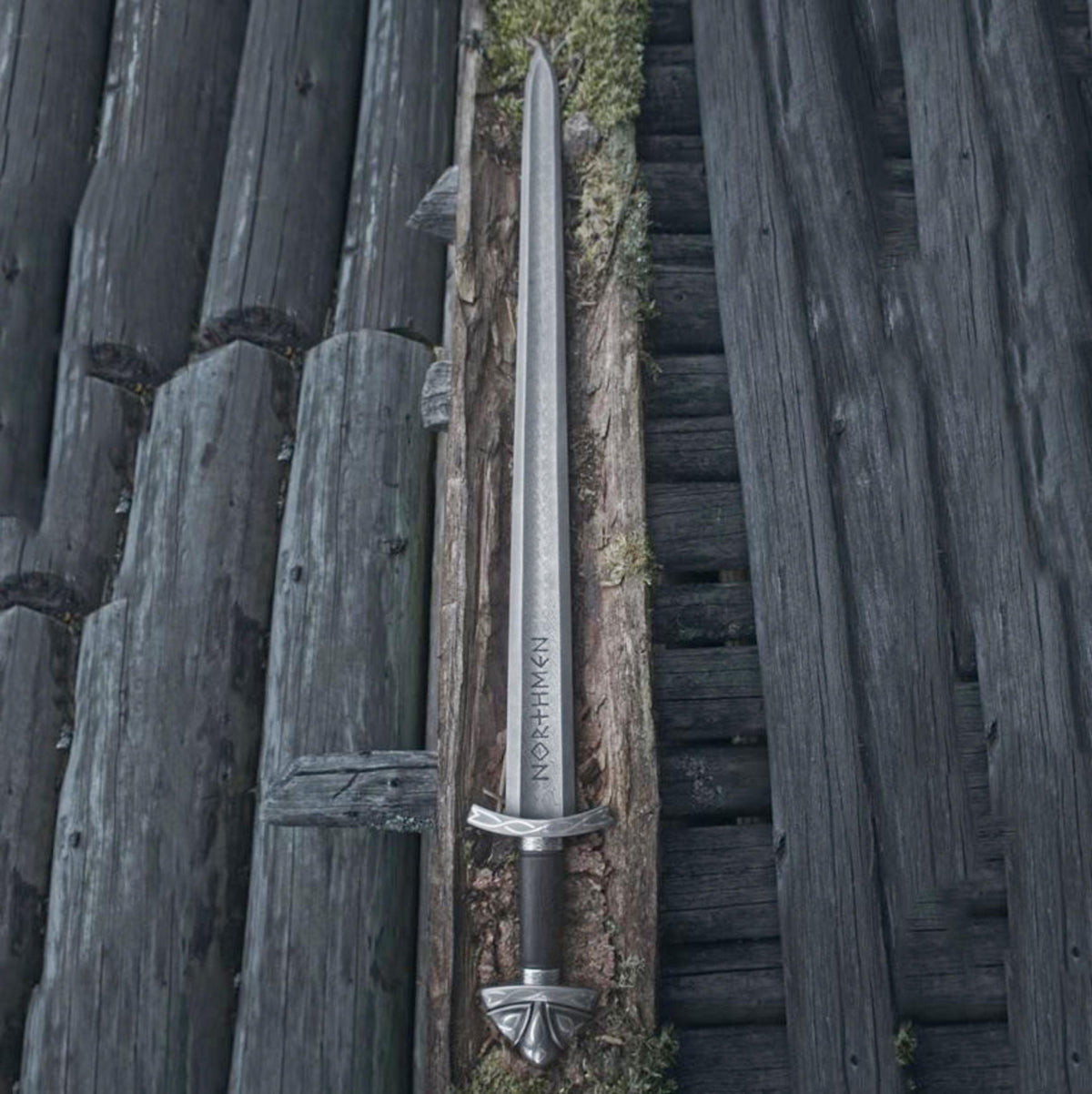 Viking Weapon Replica - Handmade Damascus Steel Celtic Leaf Sword, Viking Medieval Display Sword