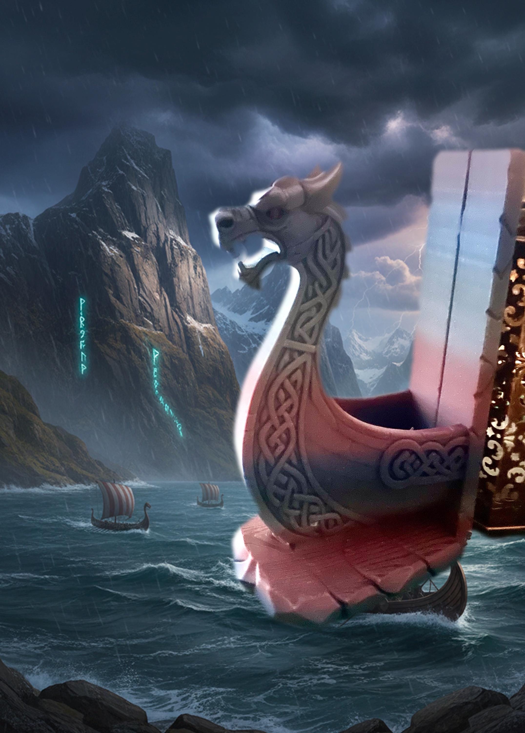 Viking Home Decor - Viking Ship Bookshelf Decor