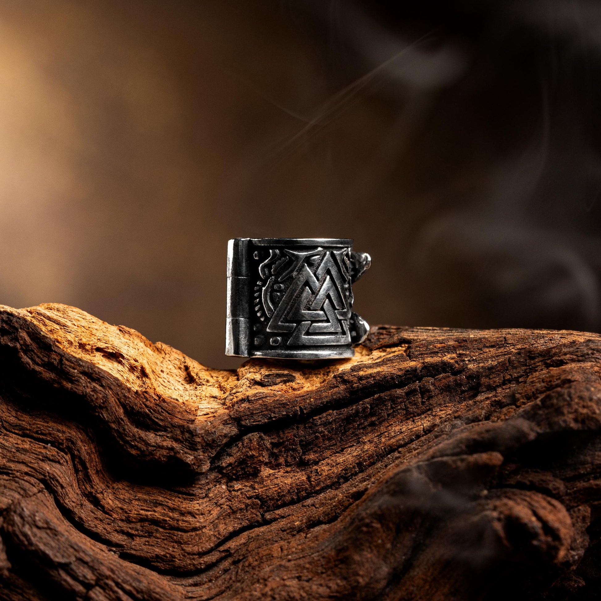 Viking Odin Jewelry Accessory - Viking Beard Bead and Hair Beads: Odin & Valknut Design