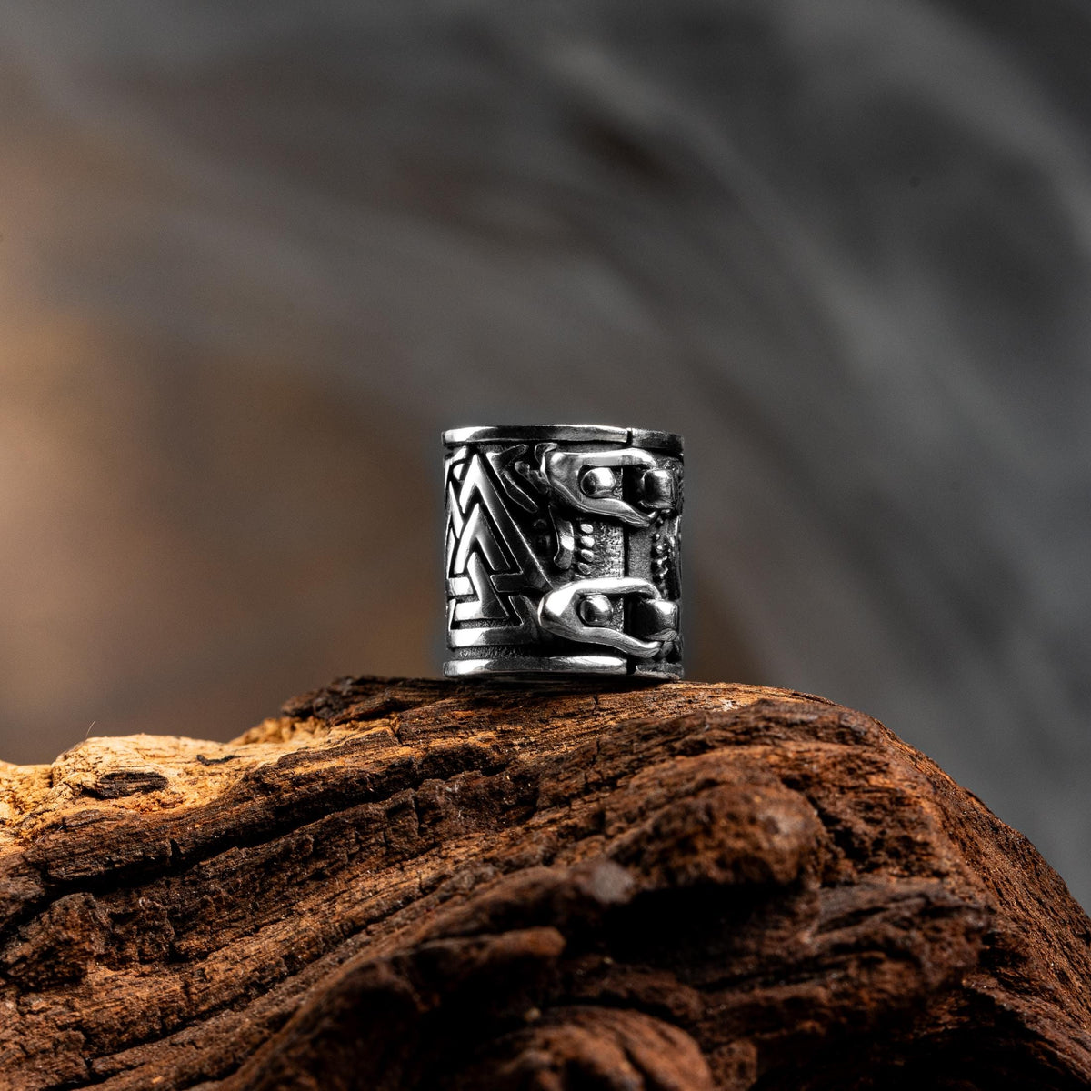Viking Odin Jewelry Accessory - Viking Beard Bead and Hair Beads: Odin & Valknut Design