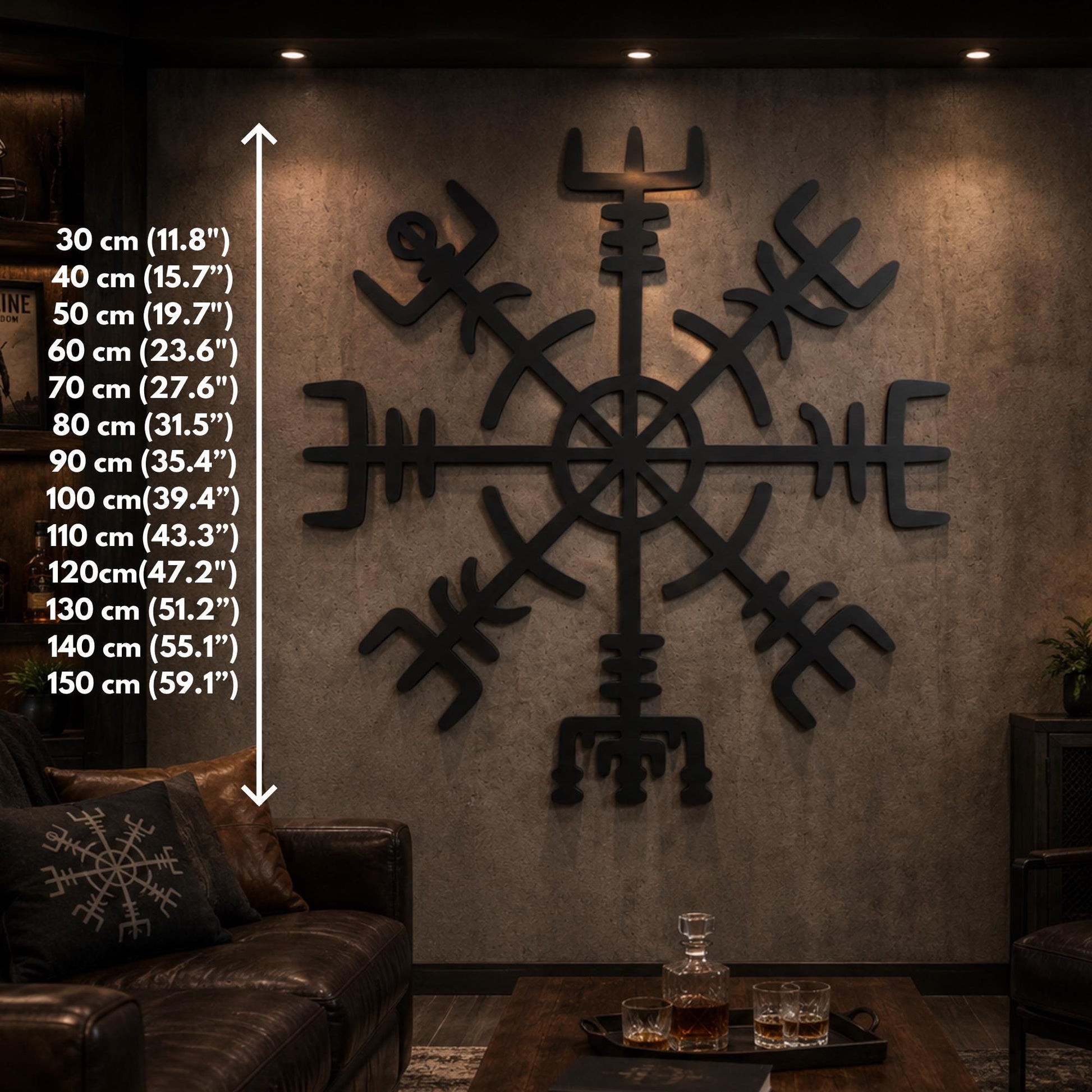 Viking Vegvisir Compass Home Decor - Vegvisir Metal Wall Art – Viking Norse Decor