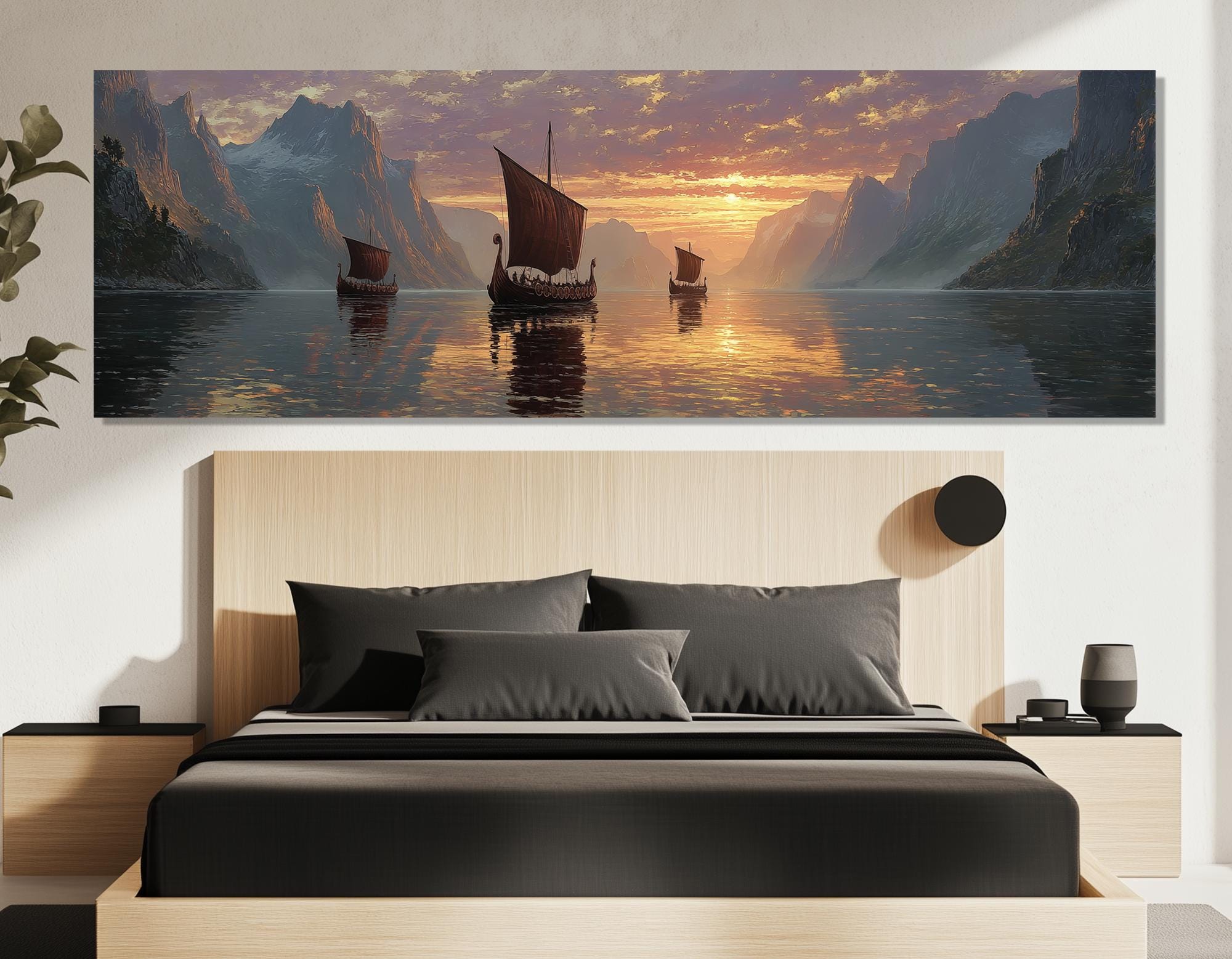 Viking Longship Blanket - Viking Longship Woven Blanket, Norse Storm Sea Tapestry, Dragon Boat