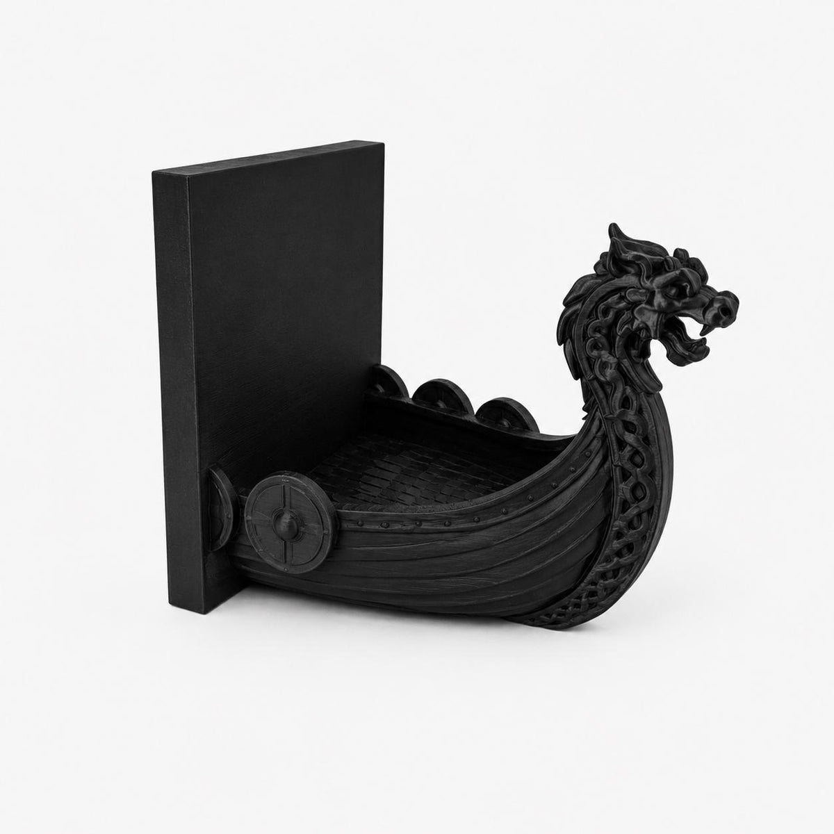 Viking Longship Home Decor - Viking Ship Bookends Set of 2, Norse Dragon Book Ends, Viking Longship
