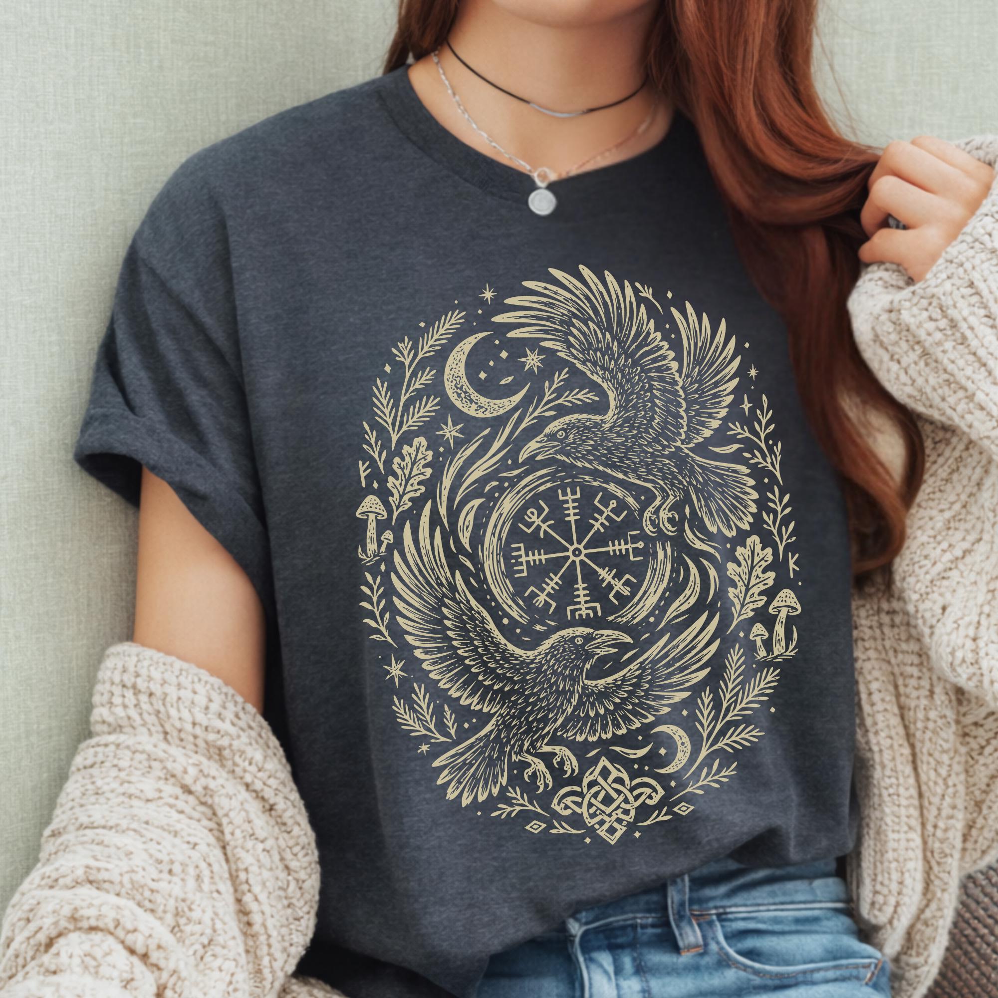 Viking T-Shirt - Viking Goddess Freya T-Shirt, Norse Mythology Warrior Sorceress Tee, Goth Grunge