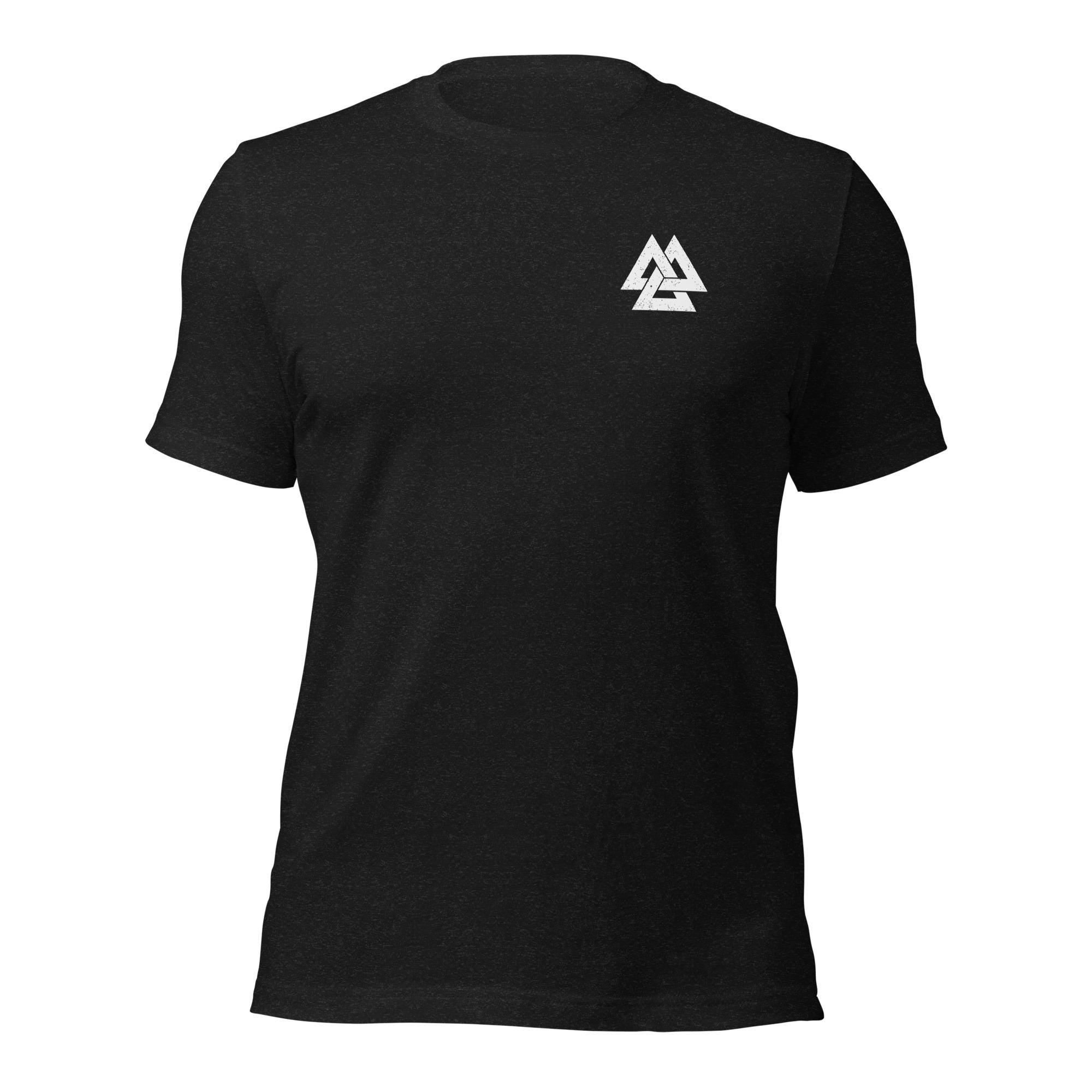 Viking Valknut T-Shirt - Valknut T-Shirt - Bound for Valhalla, Death’s Knot Norse Warrior Tee