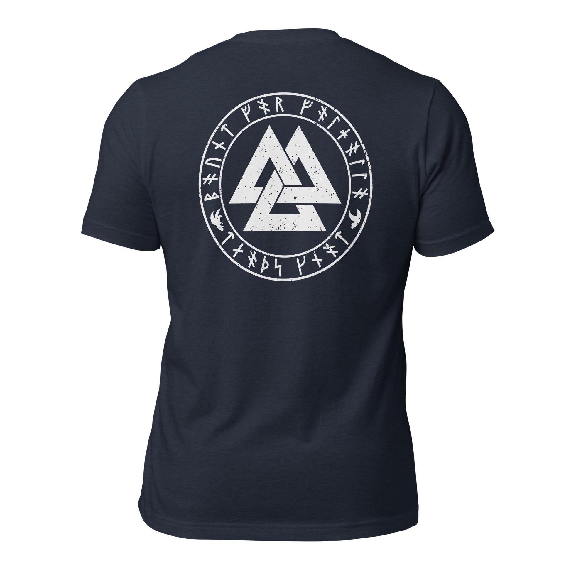 Viking Valknut T-Shirt - Valknut T-Shirt - Bound for Valhalla, Death’s Knot Norse Warrior Tee