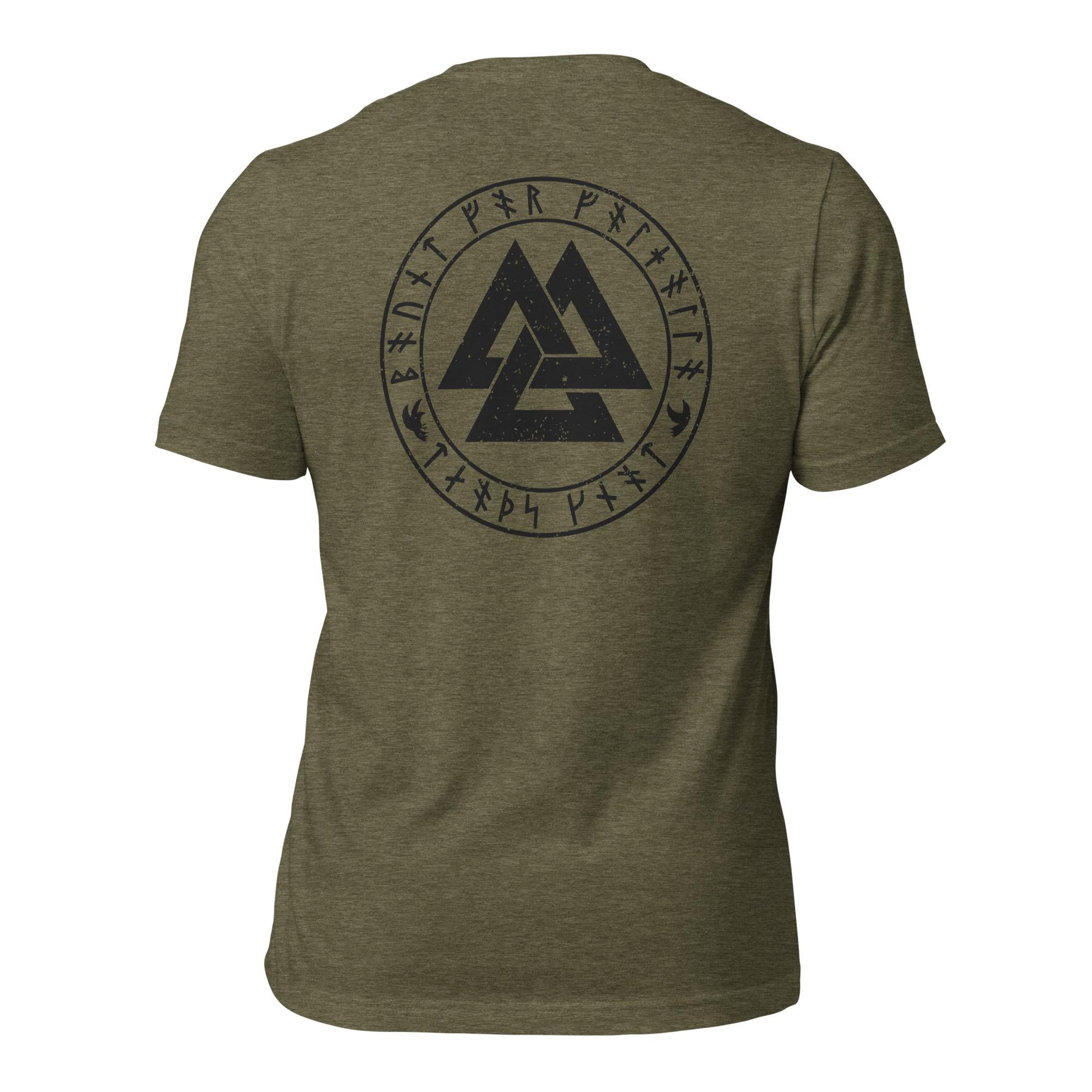 Viking Valknut T-Shirt - Valknut T-Shirt - Bound for Valhalla, Death’s Knot Norse Warrior Tee