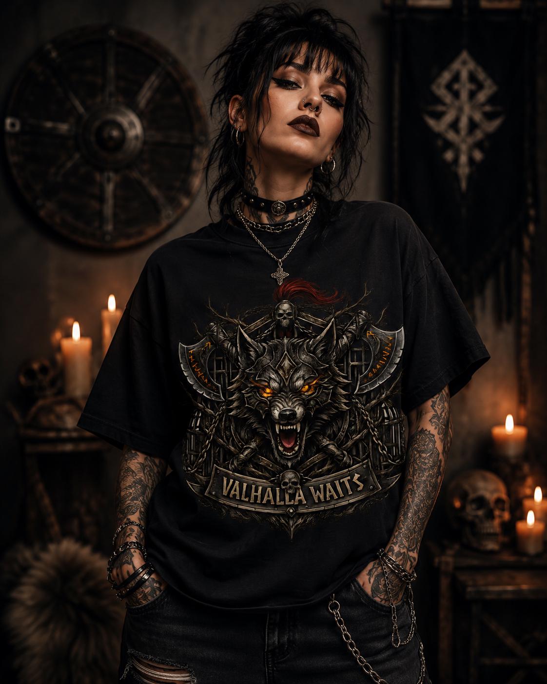 Viking Odin T-Shirt - Viking Sword Valhalla Valkyrie Myth Legend T-Shirt, Nordic Norse Mythology