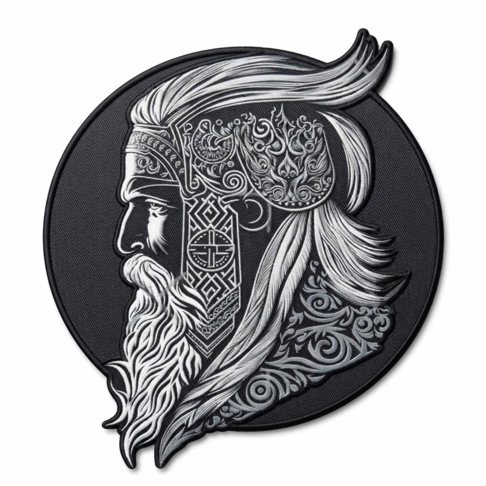 Viking Raven Jacket - Viking Warrior Raven Embroidered Patch, Norse Mythology Nordic Jacket Back