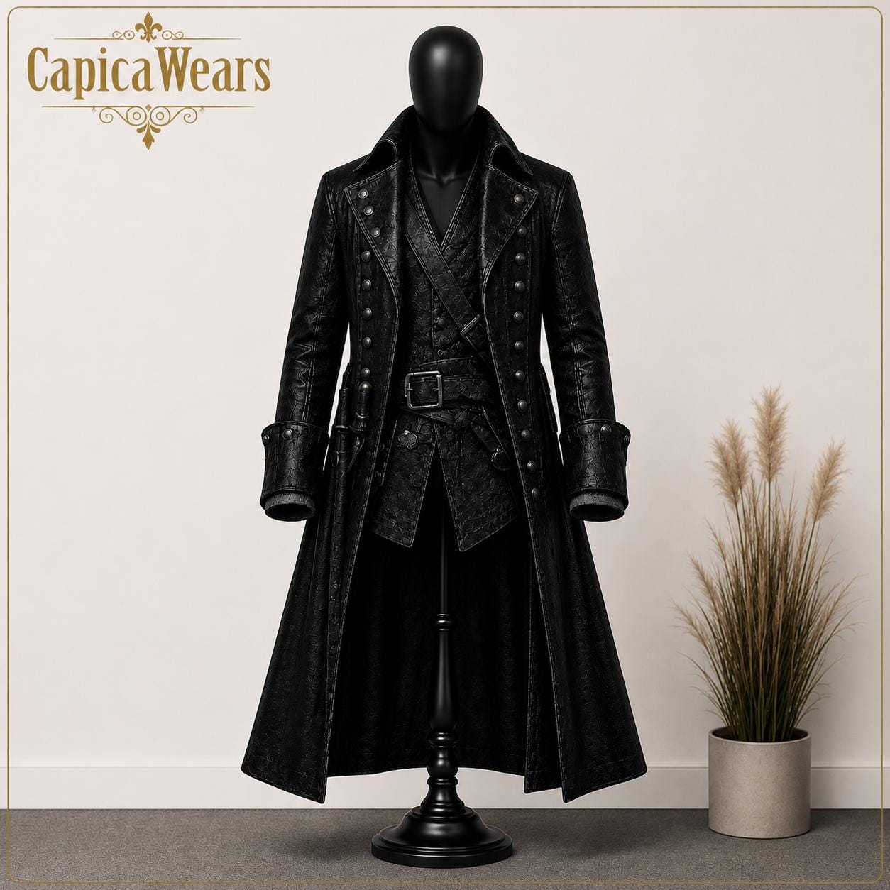 Viking Jacket - Handmade Viking Leather Jacket for Men Norse Warrior Fur Collar Coat, Medieval
