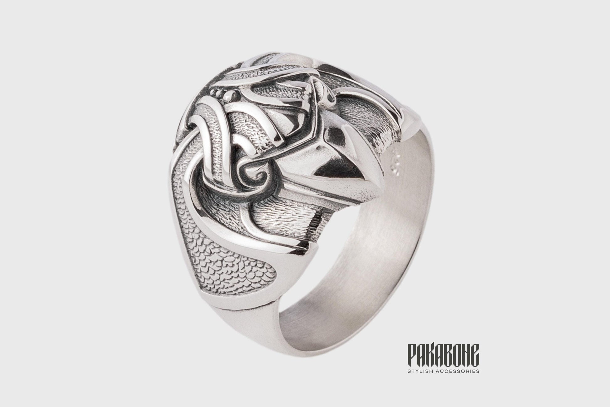Viking Odin Ring - Huginn and Muninn Ring 925 Sterling Silver, Odin Ravens Viking Ring, Norse