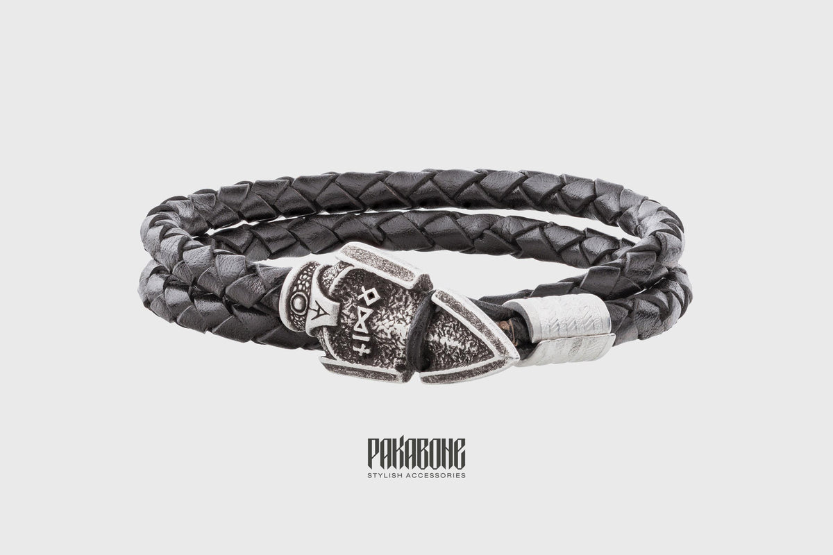 Viking Odin Bracelet - Viking Bracelet with Odin's Spear Gungnir Gift for Men and Women Norse