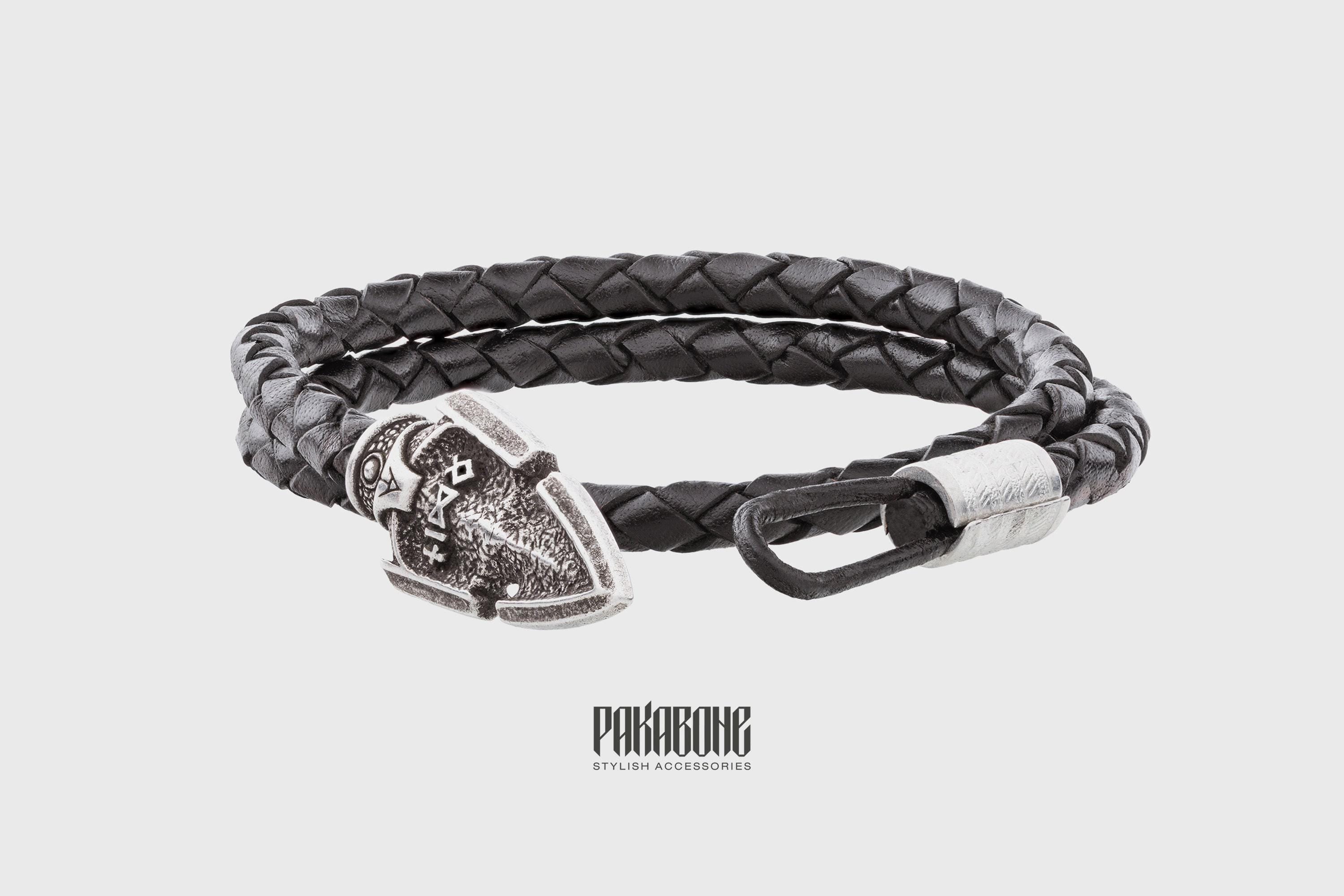 Viking Odin Bracelet - Viking Bracelet with Odin's Spear Gungnir Gift for Men and Women Norse