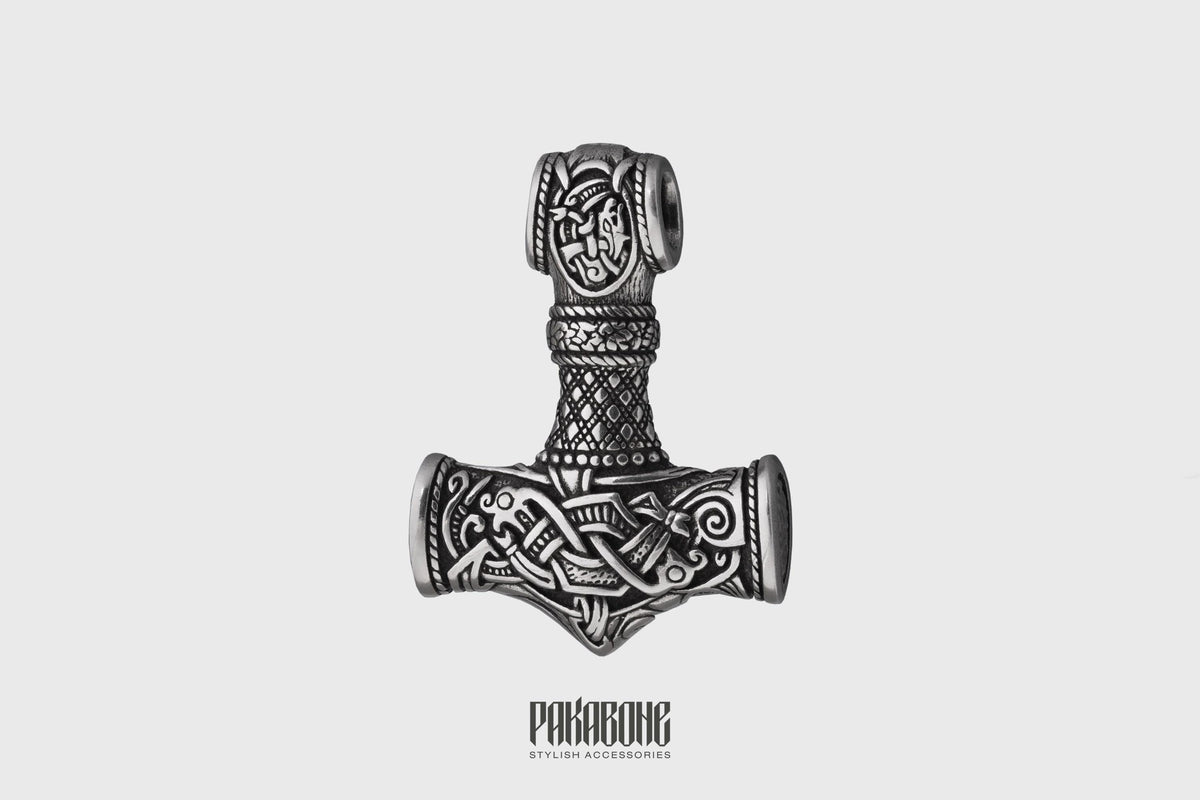 Viking Thor's Hammer Necklace - Viking Pendant Mjolnir 925 Silver - Necklace Thor's Hammer with
