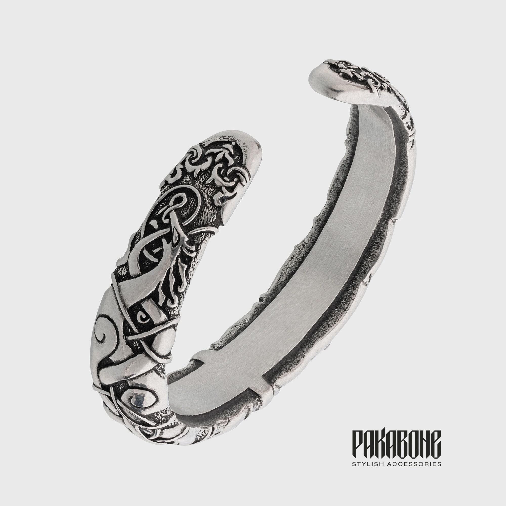 Viking Ring - Viking Oath Ring Bracelet, Urnes Style Norse Arm Ring, Scandinavian Pagan Cuff