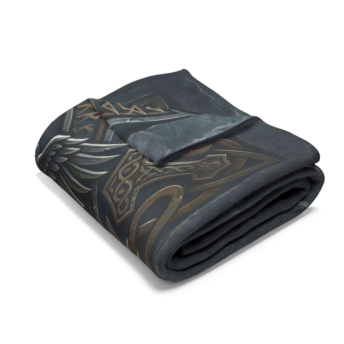 Viking Blanket - Viking Bear Fleece Blanket, Norse Berserker Arctic Throw, Crossed Battle Axes