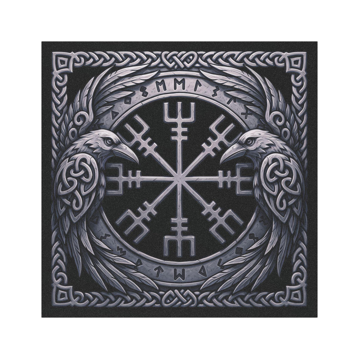 Viking Wolf T-Shirt - Norse Mythology Runes Fenrir Wolf Long Sleeve Shirt, Garment-Dyed Cotton