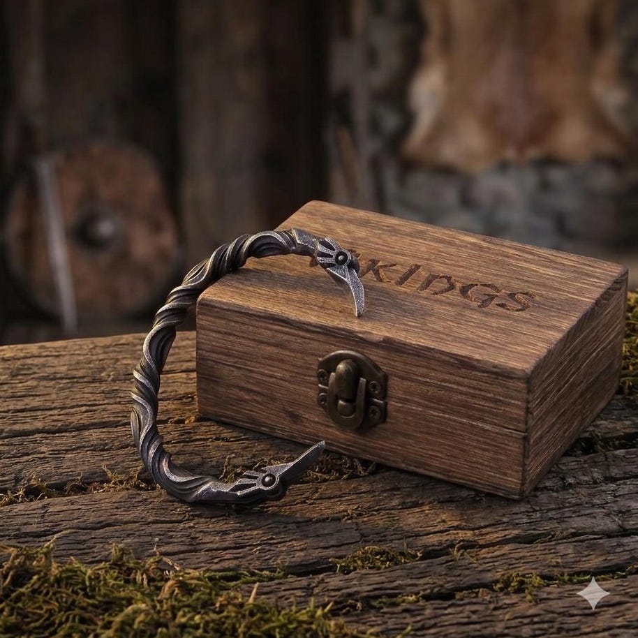Viking Thor's Hammer Necklace - Gold Mjolnir Necklace with Wolf Heads, Viking Thor Hammer Pendant