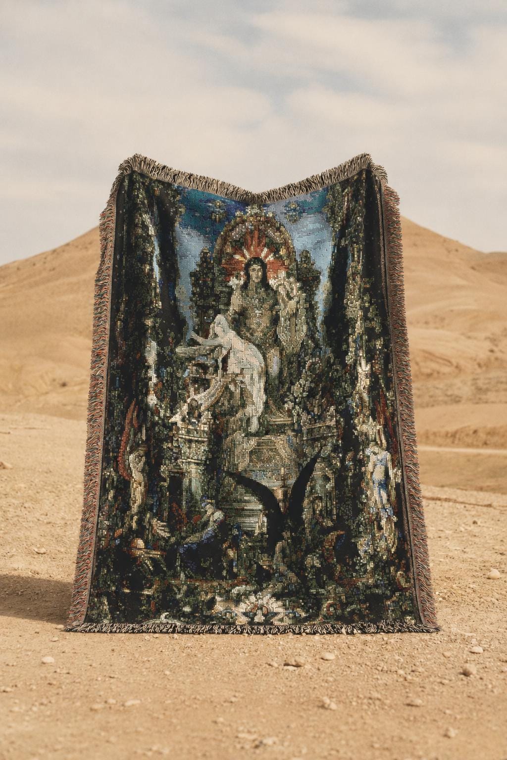 Viking Blanket - Norse Mythology Woven Blanket, Viking Gods Tapestry, Historic Nordic Art Throw
