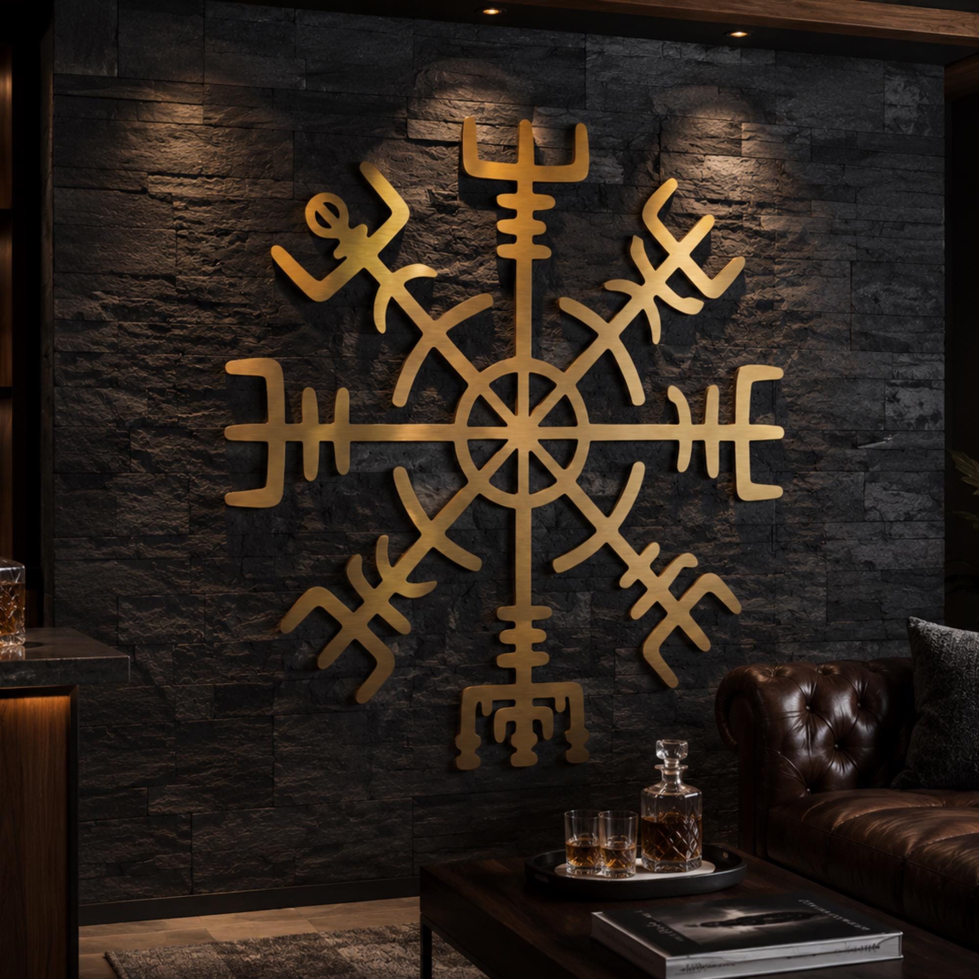 Viking Vegvisir Compass Home Decor - Vegvisir Metal Wall Art – Viking Norse Decor