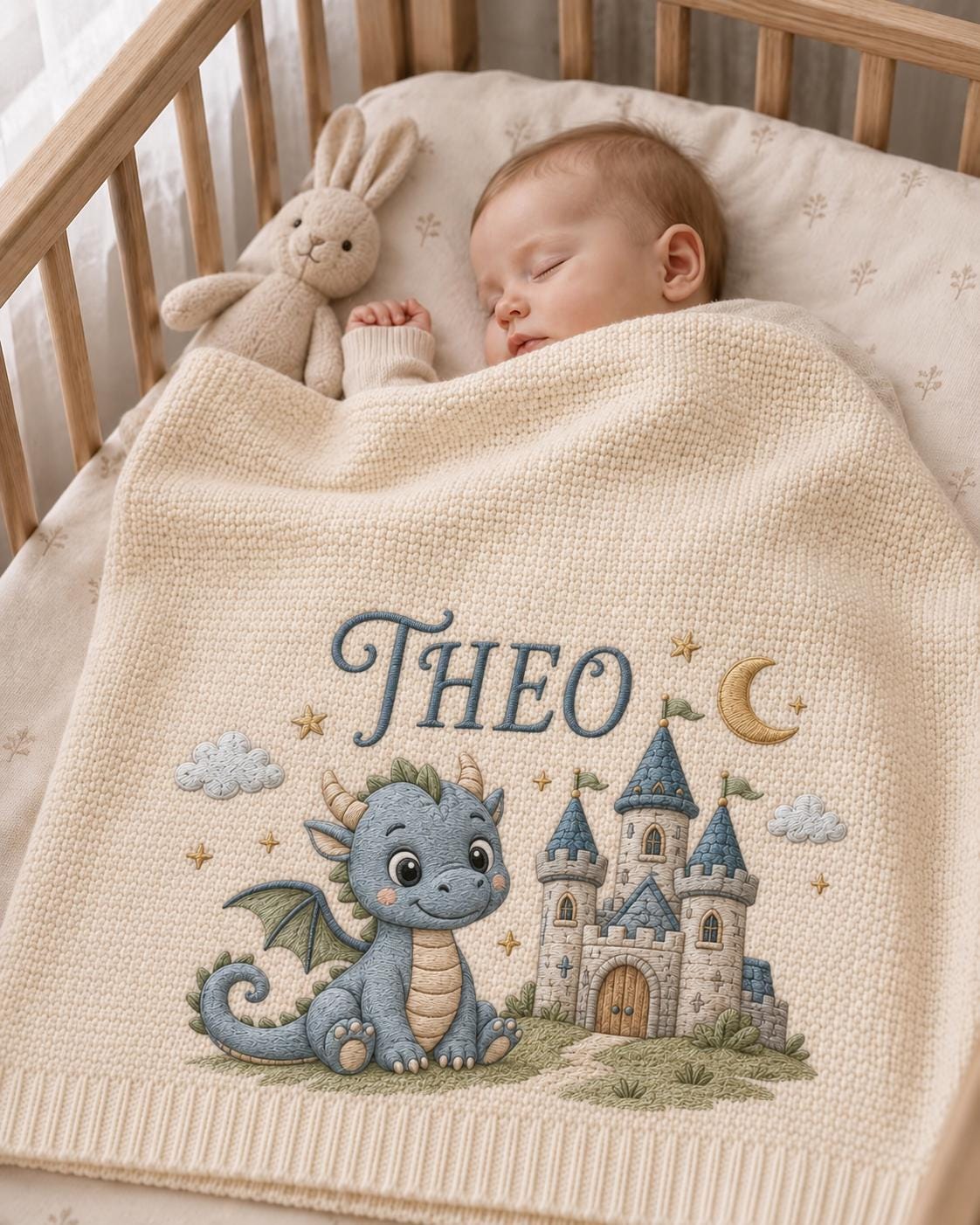 Viking Rune Blanket - Norse Protection Rune Baby Blanket, Viking Nursery Gift