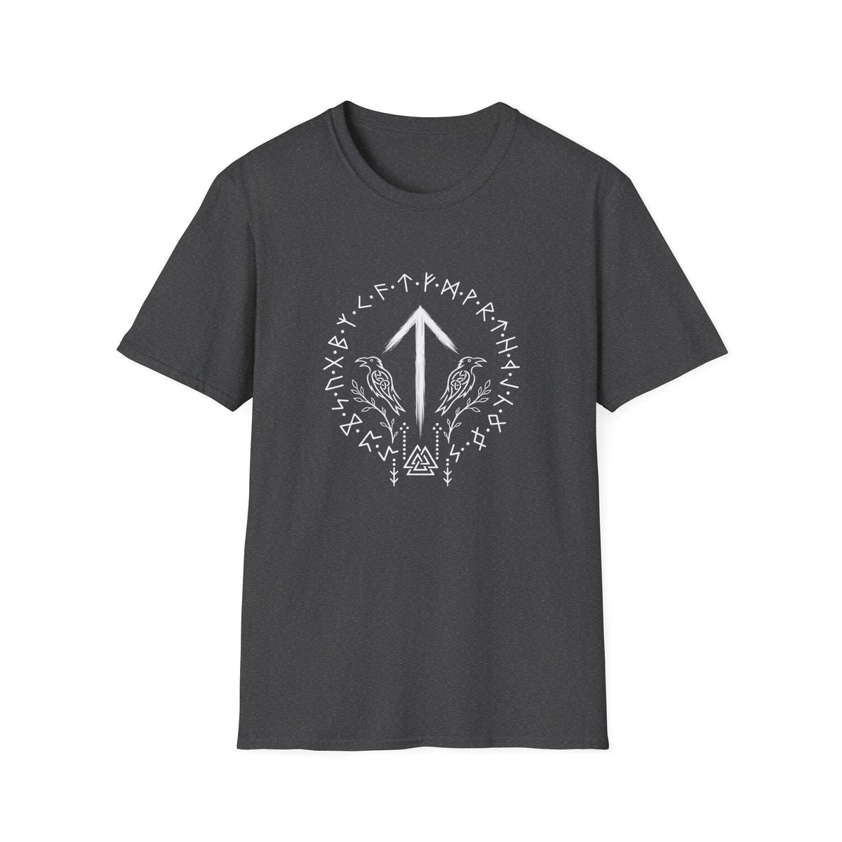 Viking Raven T-Shirt - Tiwaz Rune Viking Shirt, Norse Warrior T-Shirt, Viking Raven Tee, Nordic
