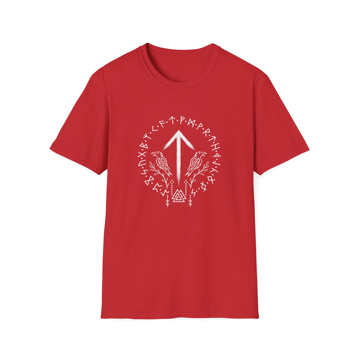 Viking Raven T-Shirt - Tiwaz Rune Viking Shirt, Norse Warrior T-Shirt, Viking Raven Tee, Nordic