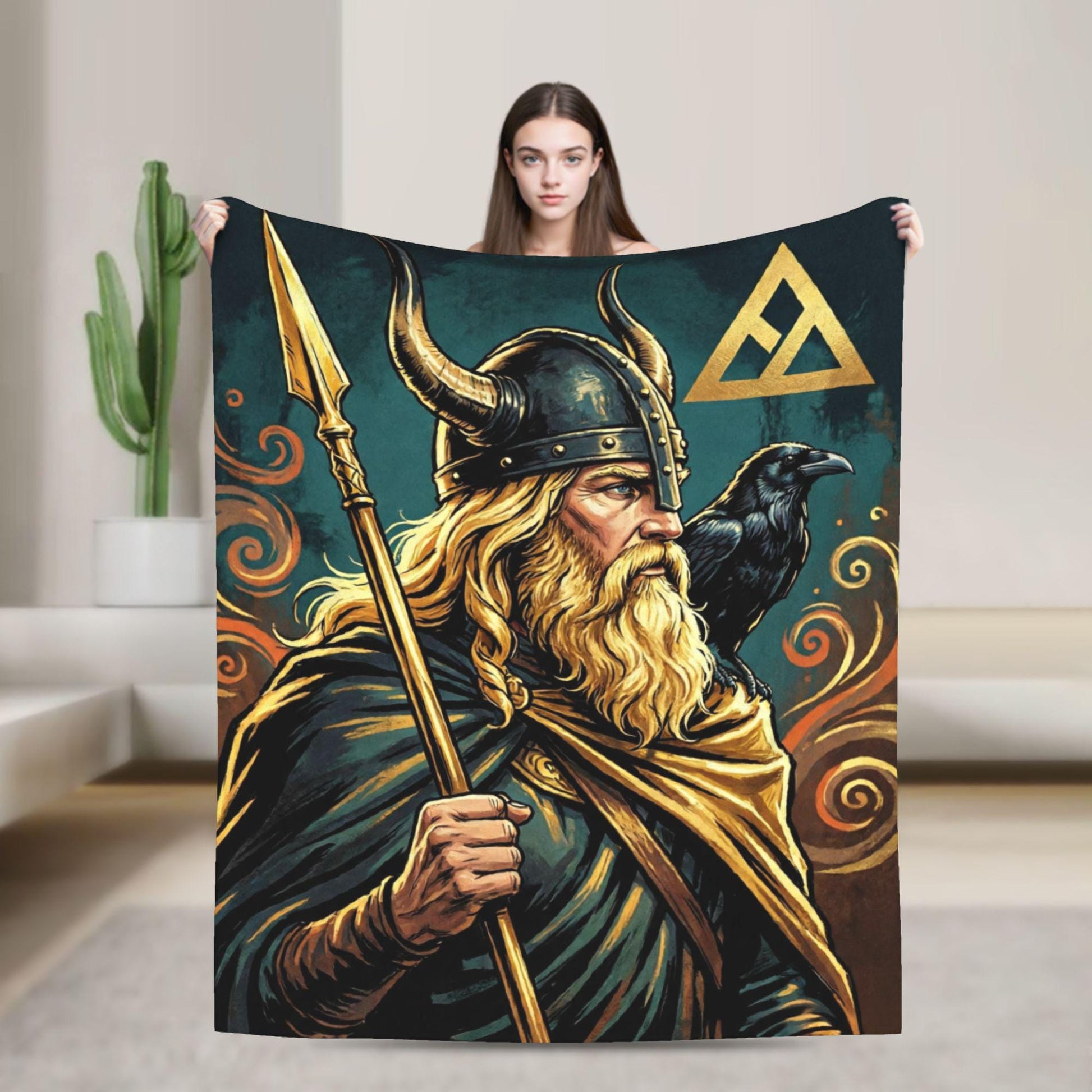 Viking Odin T-Shirt - Odin's Ravens Shirt, Viking Mythology Crow Tee, Garment Dyed Relaxed Fit