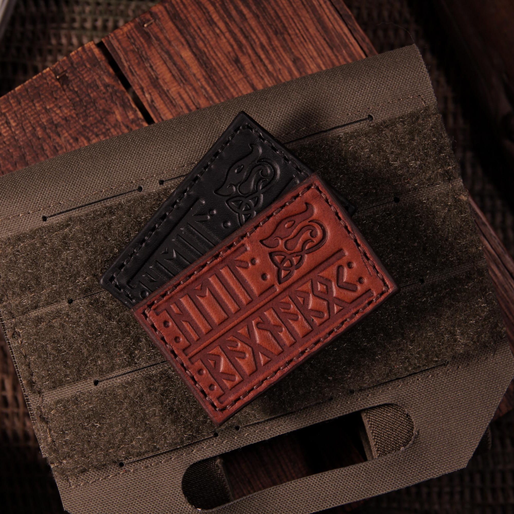 Viking Leather Accessory - Key fob "Head of Jormungandr". A personalized gift for Vikings.
