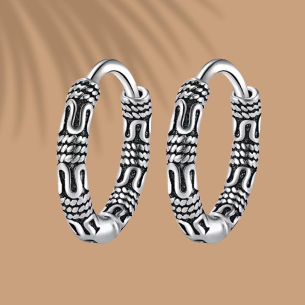 Viking Jewelry Accessory - Celtic braid hoop earrings, 8mm and 11 mm hoops, Viking earrings