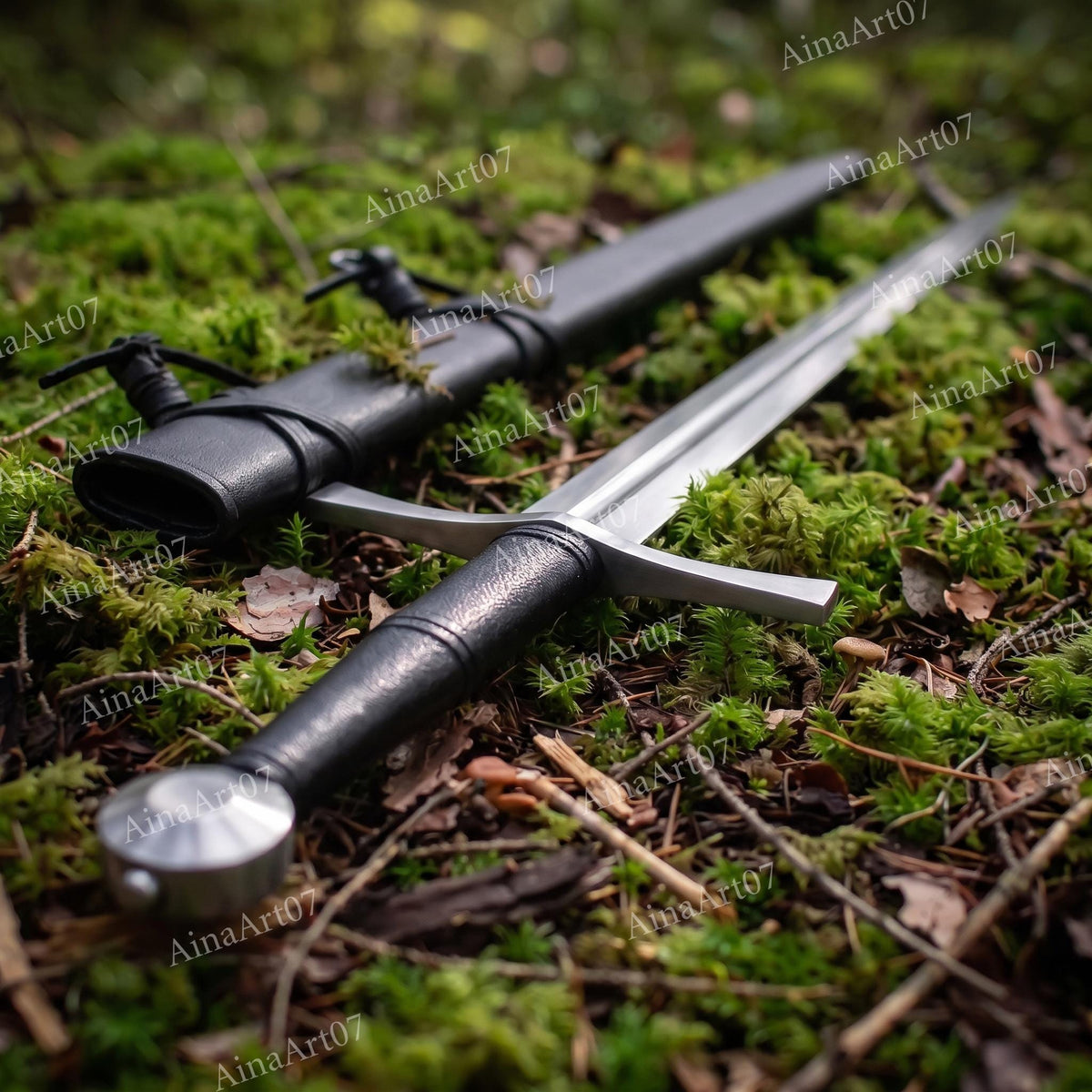 Viking Weapon Replica - Hand Forged Northmen Damascus Sword Replica, Authentic Viking Inspired