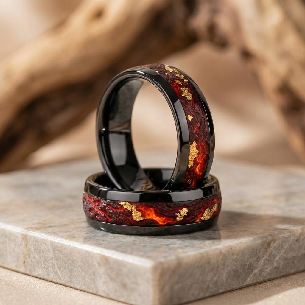 Viking Rune Ring Set of 3 · Norse Stainless Steel Band · Elder Futhark · Nordic Warrior Ring Men