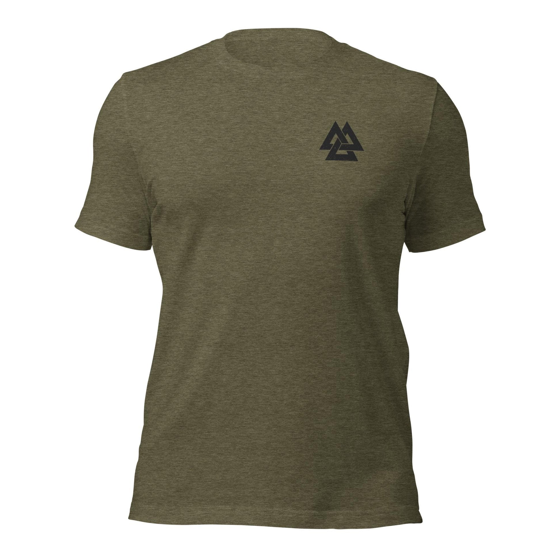 Viking Valknut T-Shirt - Valknut T-Shirt - Bound for Valhalla, Death’s Knot Norse Warrior Tee