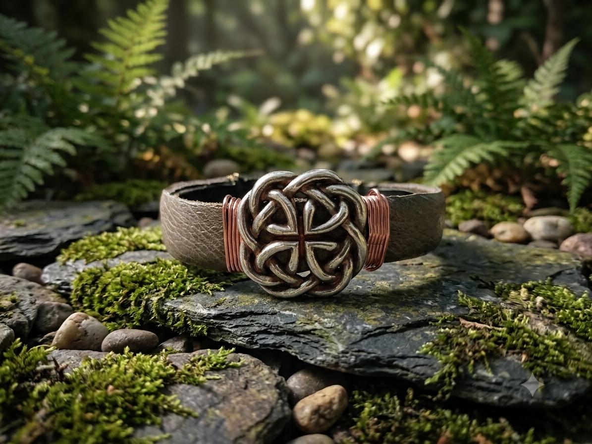 Viking Bracelet - Leather bracelet for men Viking jewelry wrist cuff Nordic jewelry mens gifts
