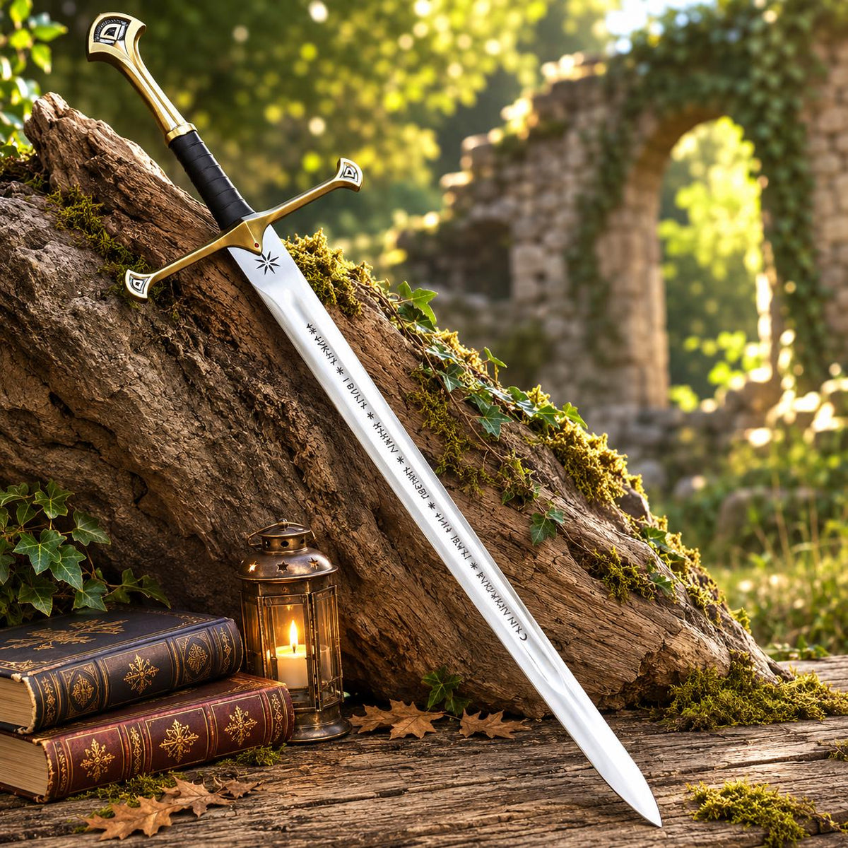 Viking Costume & LARP - Hand Crafted Northmen Damascus Steel Viking Sword, Custom Handmade Blade
