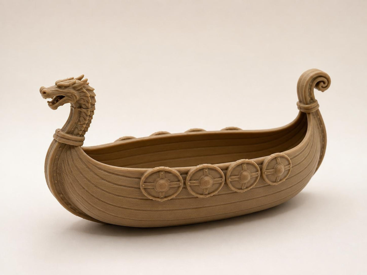 Viking Longship Home Decor - Viking Longship Planter, Norse Dragon Boat Succulent Pot, Nordic Plant