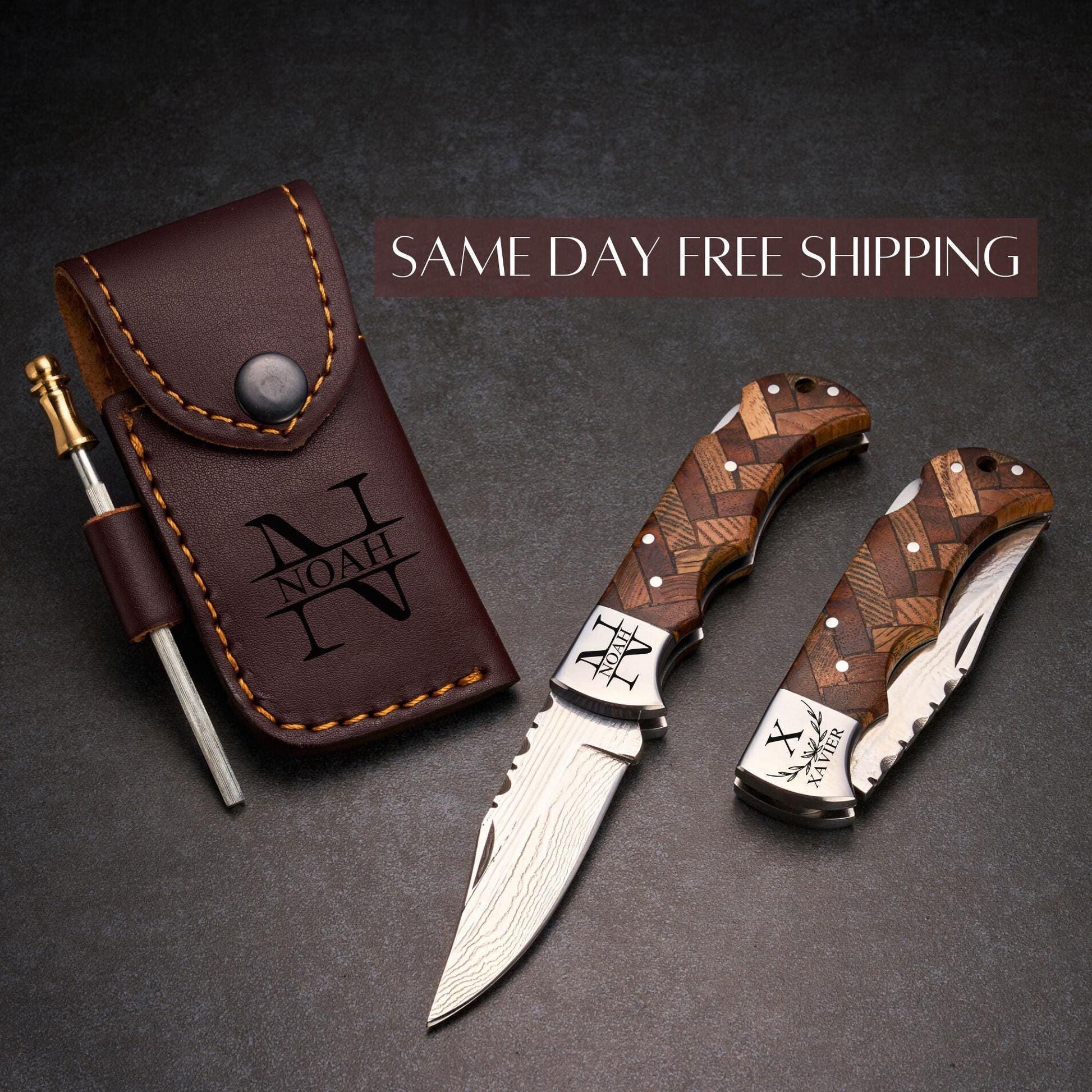 Viking Costume & LARP - 36” Damascus Northmen Sword with Scabbard, Handmade Collectible Medieval
