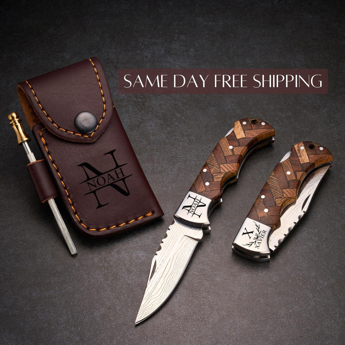 Viking Costume & LARP - 36” Damascus Northmen Sword with Scabbard, Handmade Collectible Medieval