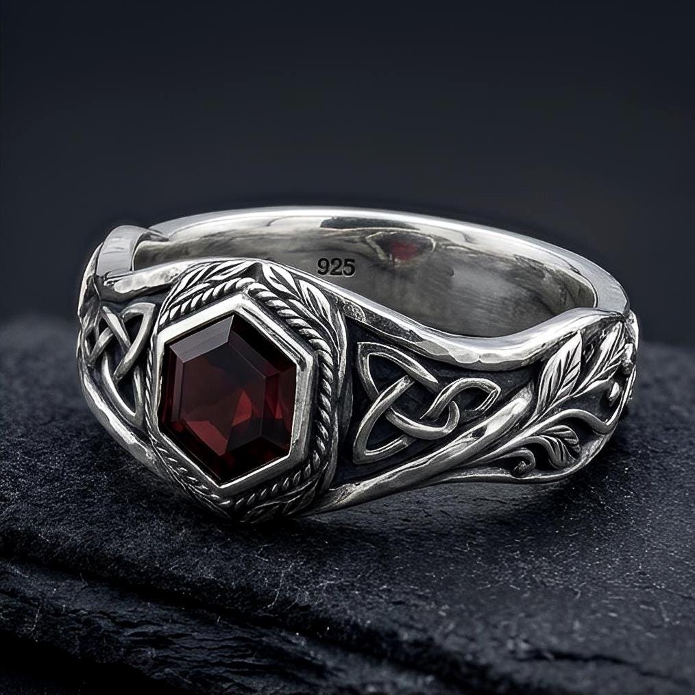 Viking Odin Ring - Vegvisir Viking Signet Ring, Norse Rune Protection Ring, 316L Stainless Steel