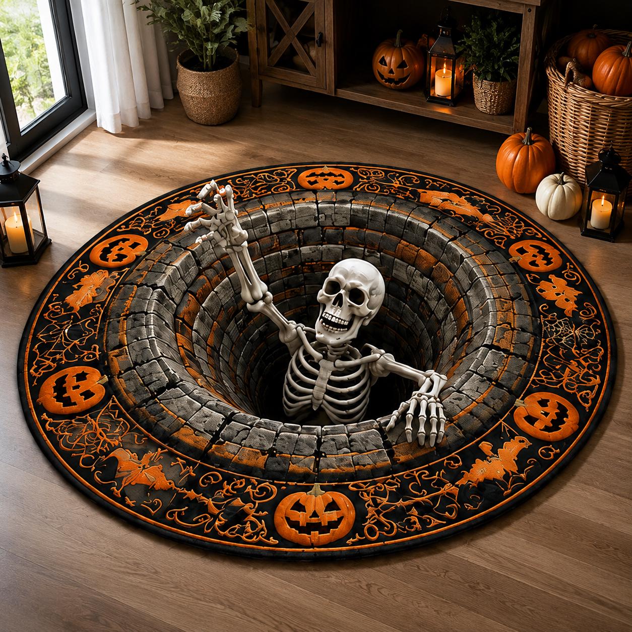 Viking Yggdrasil Tree of Life Rug - Yggdrasil Tree Of Life Round Rug, Nordic Carpet, Vikings Rug