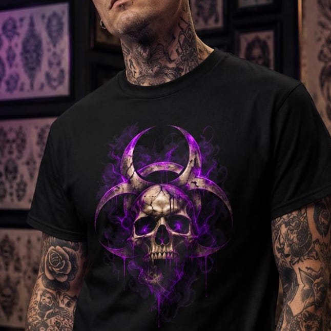 Viking T-Shirt - Viking Skull Oversized T-Shirt
