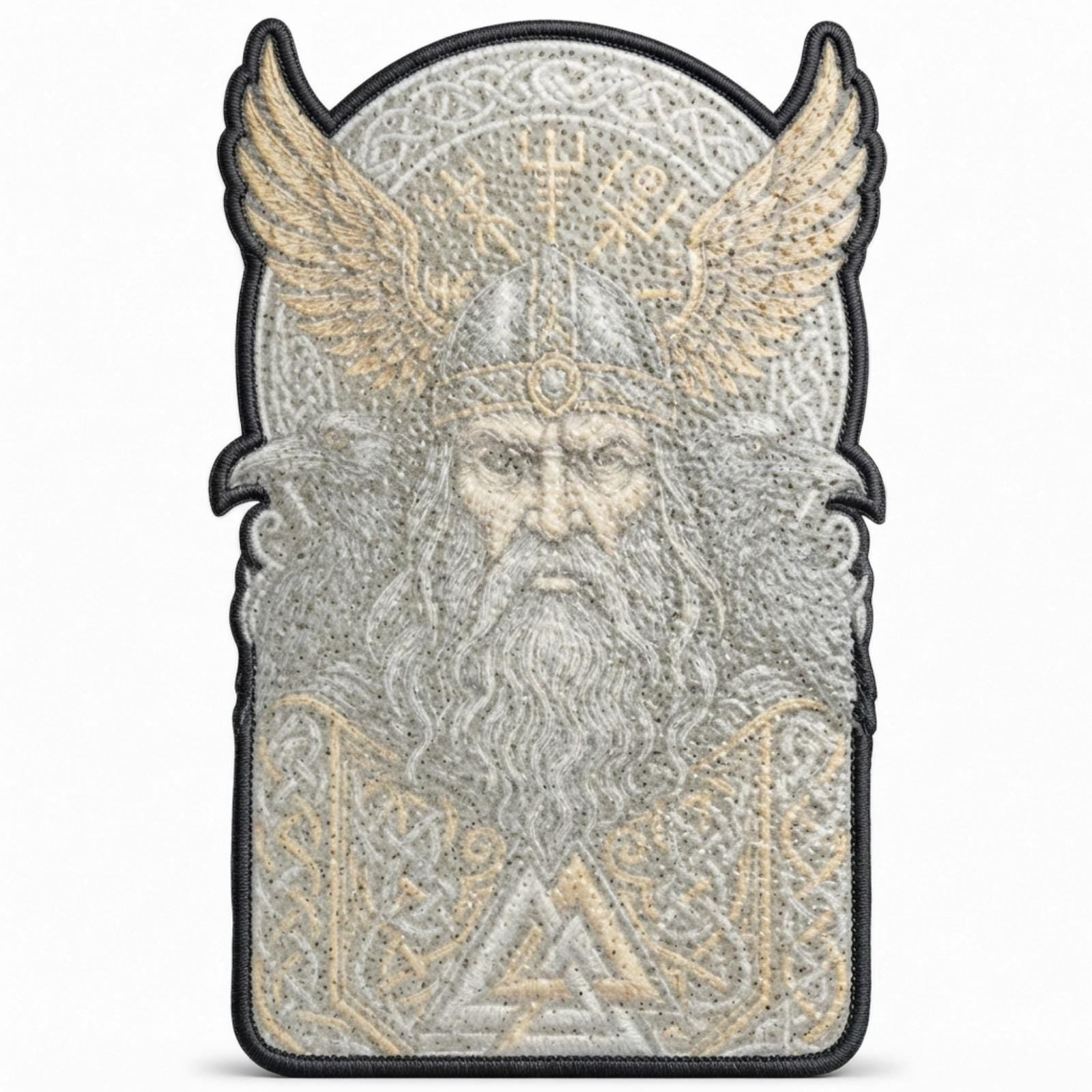 Viking Raven Jacket - Viking Warrior Raven Embroidered Patch, Norse Mythology Nordic Jacket Back